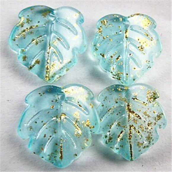 🎈🌹✨ JEWELRY ✨🌹✨ Jewelry - ❗2/$10❗4pcs Beautiful blue crystal carved leaf